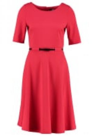 Mini Robe Rouge Avec Ceinture - Taille M, Longueur Midi, Occasion En Très Bon état