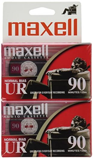 Maxell 108527 Optimally Designed Flat Packs with Low Noise Surface 90 Min Recording Time Per Cassette