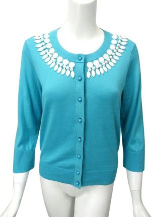Kate Spade Robin Egg Blue "Kati" Cardigan