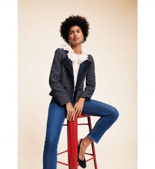 Veste bleu nuit en tweed