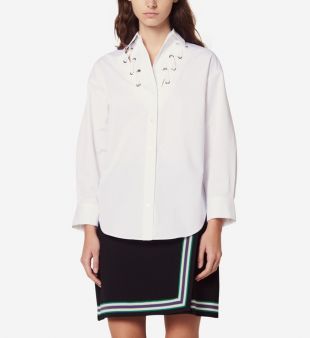 Chemise lacets col