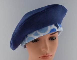 Béret polaire bleu fédéral avec bande imprimé fleur