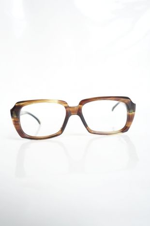 années 1960 Mens verres optiques américain – Mens ambre écaille de tortue lunettes Frames – brun mi clair des années 60 siècle les gars, lunettes de soleil