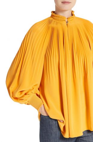 Edwardian Crêpe de Chine Tunic Top