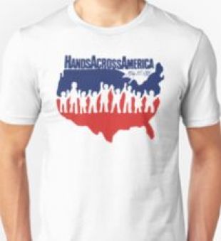 T-shirt Hands Across America 1986 par overflowhidden