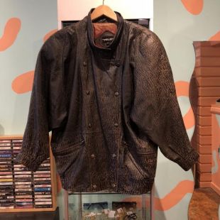TrendHoop Mens Outerwear Tan Brown Suede Vintage Biker Silver Zippers Jacket