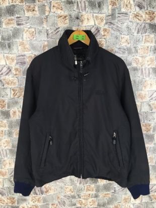 PREMIER DOWN capuche Harrington veste fermeture à glissière moyen Vintage des années 90 premier Down Sportswear Bomber noir veste sweat à capuche taille M