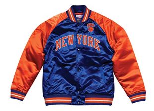 Mitchell & Ness New York Knicks NBA Tough Season Premium Satin Jacket