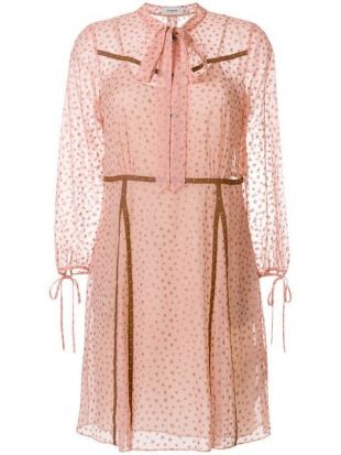 Star Print Georgette Dress