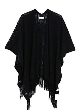 soul young - Knit Shawl Wrap for Women - Soul Young Ladies Fringe ...