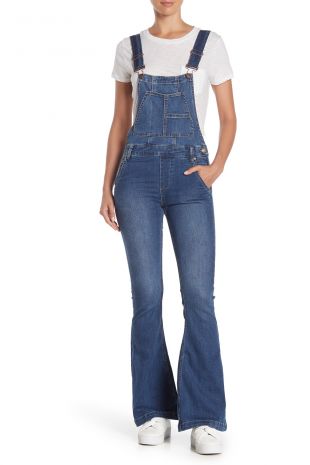 Free People Carly Flare Overalls