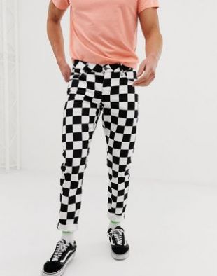 Asos Jean slim à imprimé damier