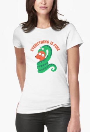 T-shirt serpent "Everything is Fine"