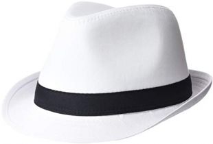 Beechfield - Cappello di Feltro (S-M) (Bianco/Nero)