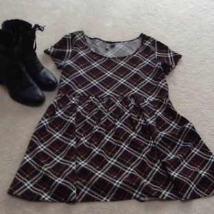 Plaid Babydoll Dress