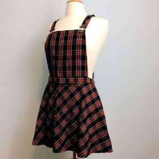 Royal Bones Plaid Schoolgirl Jumper Dress
