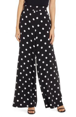 Polka Dot Wide Leg Pants - A Day In The Lalz
