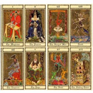 Antique tarot deck. Medieval cards. Digital download. Fortune telling.