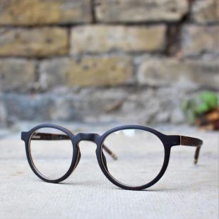 Cadre en bois lunettes, rondes en bois lunettes, verres optiques bois, cadre de lunettes bois ébène, verres en bois, prescription lentilles lunettes bois