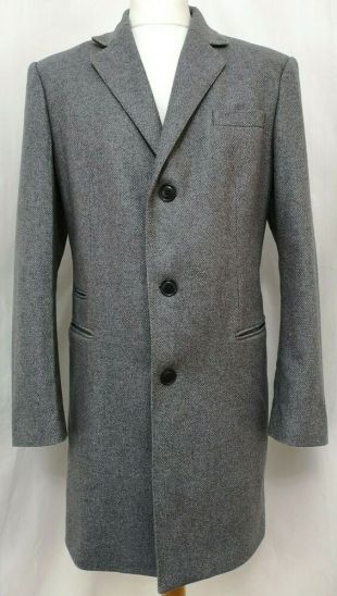 Men's Smoke Grey Coat Overcoat