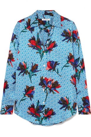 Essential Printed Silk Satin Shirt
