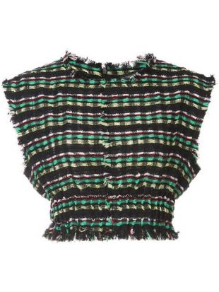 Proenza Schouler Textured Tweed Crop Top