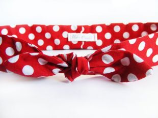 Red Polka Dot Headband/Hairwrap