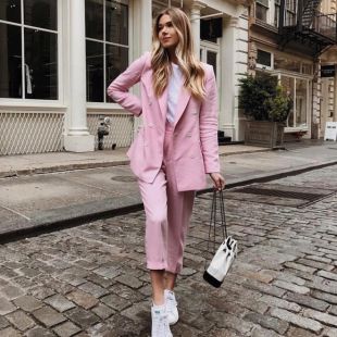 Zara pink outlet double breasted blazer