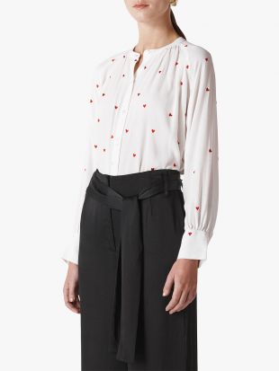 Embroidered Heart Blouse