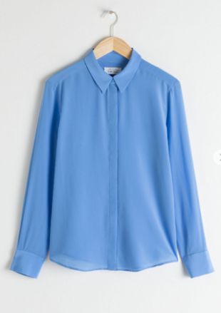& Other Stories Straight Fit Silk Shirt