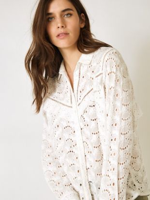Berenice Chemise Denia coton ajouré