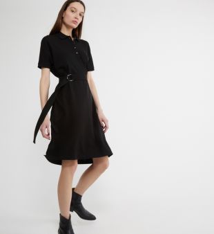 Robe polo courte relaxed fit