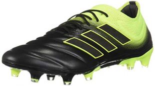 adidas Copa 19.1 FG Cleat - Men's Soccer, 9.0 M, Black/Shock Yellow