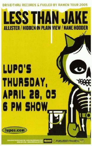 Less Than Jake Providence Lupos 2005 Concert Poster