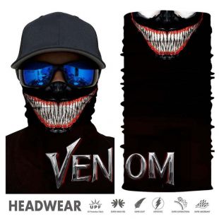 Venom Face bouclier masque Bandana garde Marvel moto 3D foulard tour de cou guêtre