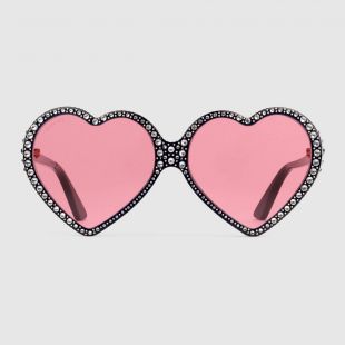 Gucci Lunettes de soleil cœur Elton John