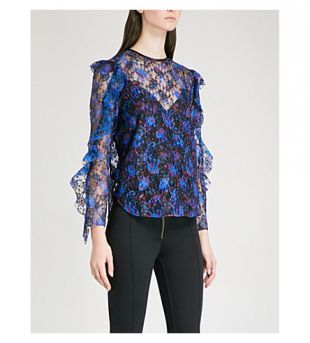 Sandro - Top in Paisley Print Lace