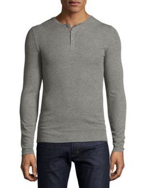 Melillo Ribbed Modal Henley T-Shirt