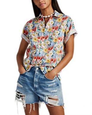 R13 R13 R13 Women s Floral Cotton Skater Shirt Size S from