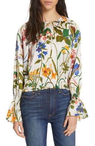rodebjer - Adania Floral Print Silk Blouse