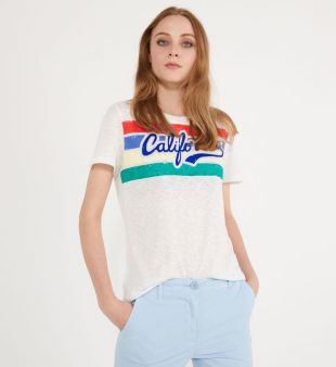 T shirt Ron droit effet flammé