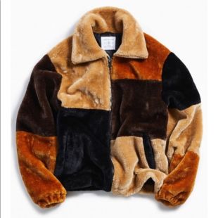 Urban Outfitters Patchwork Faux Fur Jacket
