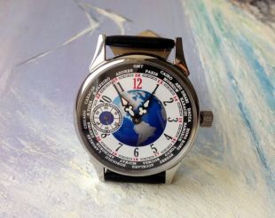 Montre soviétique « Molnija » montre de villes du monde, montre Vintage, montre de poche, montres russes, carte de l’Amérique