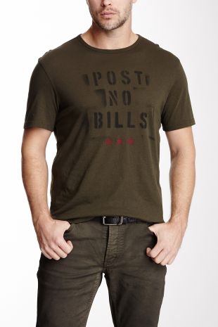 Post No Bills Spray Paint Graphic Tee
