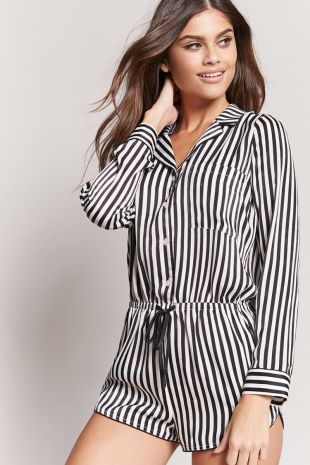 Striped Pajama Romper