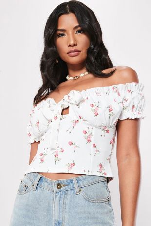 Floral Off-the-shoulder top
