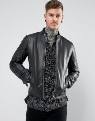 Asos Perfecto de course en cuir en Noir