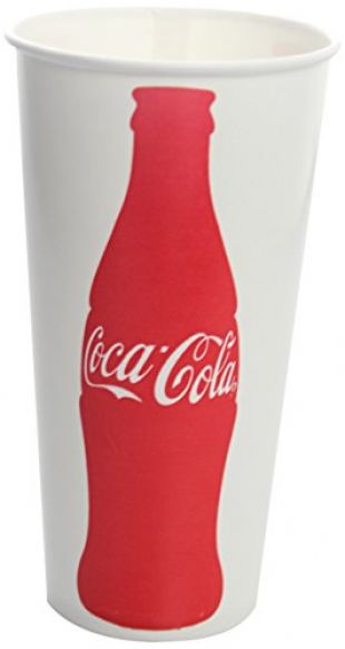 Karat C-KCP22 (Coke) 22 oz Paper Cold Cup (90mm Diameter),"Coca-Cola" Print (Pack of 1000)