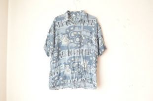 Chemise manches courtes en denim ciel - Col boutonné | Café Coton