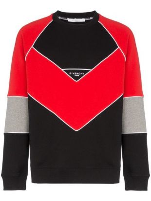 Logo Embroidered Geometric Cotton Sweatshirt
